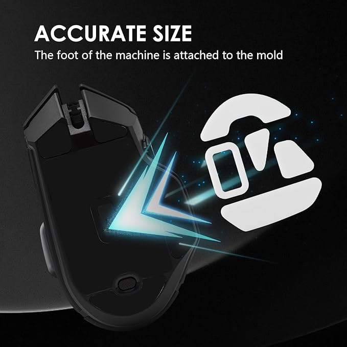 2 Pack V3 Wired Gaming Mouse Feet Sliding Stickers, Mice Glass Skates Pad, Replacement Glide Stickers for Smooth Control and Precision on Any Gaming Surface (Glide Mice Skates, White PTFE)