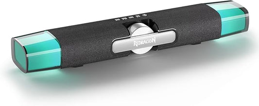 Redragon GS512 RGB Desktop Speakers, 2.0 PC Computer Stereo Soundbar w/BT 5.0/USB Mode, Max 5W x 2 Rich Sound, Crystal RGB Backlight and Easy-Access On-board Control, USB-C Powered