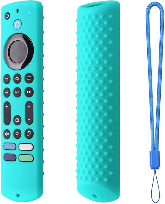 6.2 Inch Silicone Cover for 2023 Fire TV Stick 4K Max 2nd/Fir TV Omni Series/FireTV 4-Series Remote,Toshiba/Insignia FirTV Remote Cover with Lanyard(Mint)