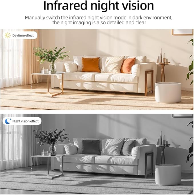 2025 Upgraded 1080P Security Camera Wireless Indoor,Home Camera for Pet,Suitable for Home Offices, Indoor Cam with Night Vision, for Indoo and Outdoor Safety,Real Time Record Surveillance-F1
