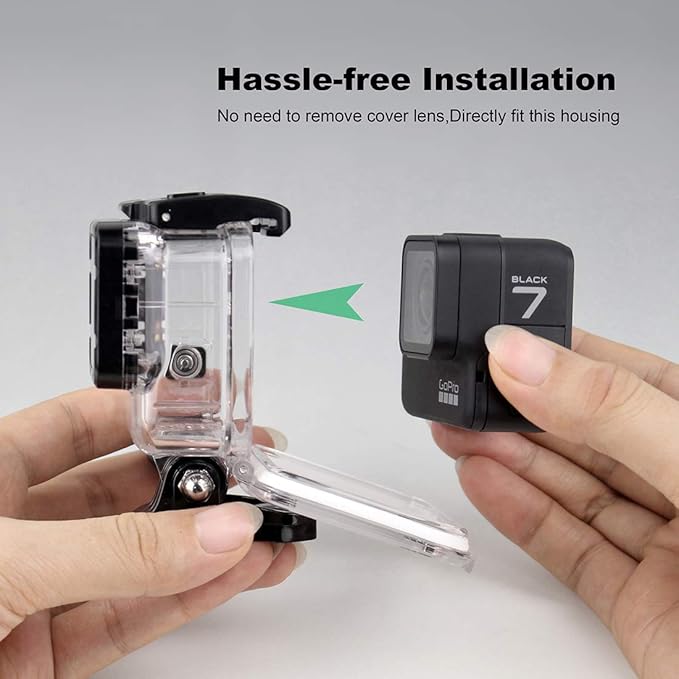 Waterproof Case for GoPro Hero 2018/7/6/5 Black - 45M Underwater Protective Dive Housing Shell for Go Pro Hero7 Hero6 Hero5 Camera with Tripod Bracket Accessories