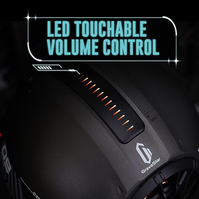 GravaStar Mars Pro Bluetooth Speaker, Deep Bass Loud Stereo Sound, 15H Playtime, 6 RGB Lights, Dual Pairing, Portable for Home, Outdoors, Party, Camping, Home, Gifts