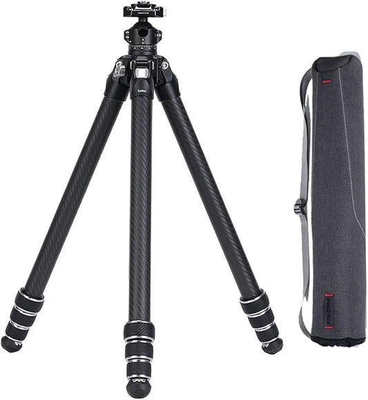 FALCAM TreeRoot Lite F38 Quick Lock Carbon Fiber Travel Tripod with Ball Head Load Capacity 3kg/6.6lbs, Max Vertical Payload 40Kg/88lbs for Cameras (C141K-301)