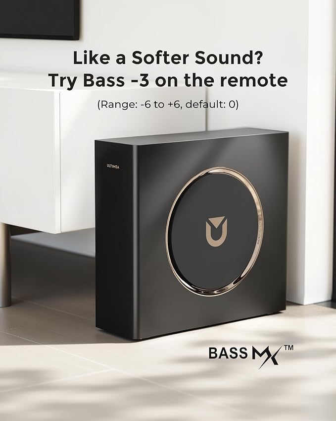 ULTIMEA 5.1.2ch Sound Bar with Dolby Atmos, Surround Sound System for TV with 2 Surround Speakers, Sound Bar for Smart TV, Soundbar with Subwoofer for Home Theater, BT 5.4, HDMI eARC, Skywave F40