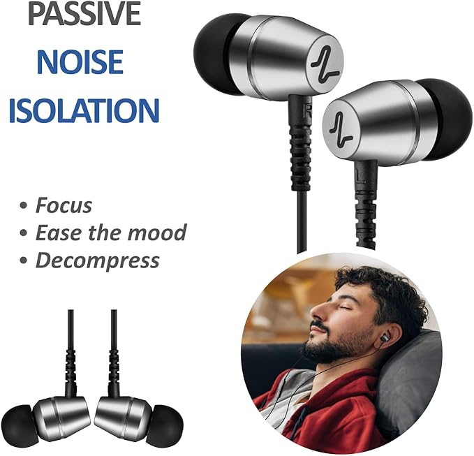 LUDOS OMNITONE USB C Headphones for iPhone 17 16 15 Pro Max Plus Air iPad Pro, 5 Years Warranty, USB-C Earbuds for Samsung Galaxy S24 S23 Ultra S22 S21 FE S20 Z Flip 3, USB Type C Earphones - Grey