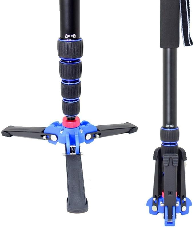 Nicama NC-T1 DSLR Camera Monopod Tripod with Removable Folding 3 Feet Base for Canon 5D3 6D Nikon D800 D600 D810 Sony A7S Sigma DV Gopro