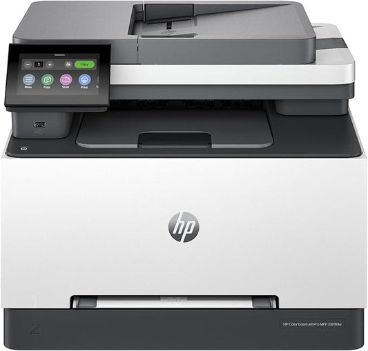 HP Color Laserjet Pro MFP 3301fdw Wireless All-in-One Color Laser Printer, Office Printer, Scanner, Copier, Fax, ADF, Duplex, Best-for-Office (499Q5F)
