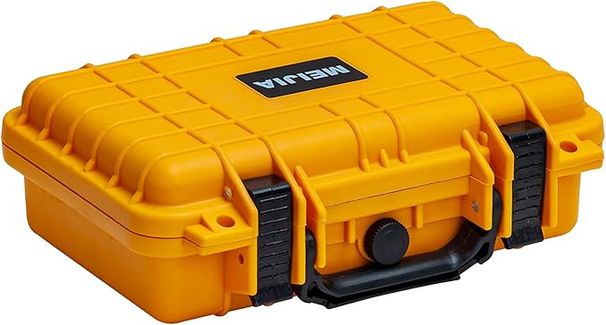 MEIJIA Portable All Weather Waterproof Protective Hard Case, Small Camera Case,Dry Case with Customizable Foam,Fit Use of Drones, Camera,Equipments, 11.65 ”x8.35”x3.78”