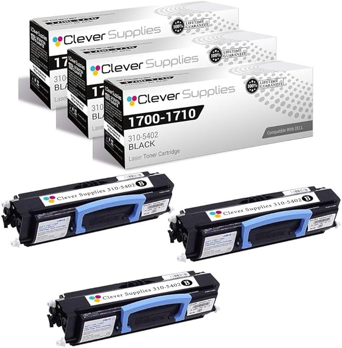CS Replacement Drum Unit Compatible with Dell 1700-D 310-5402 Black Laser 1700 Laser 1700n Laser 1710 Laser 1710n 3 Pack