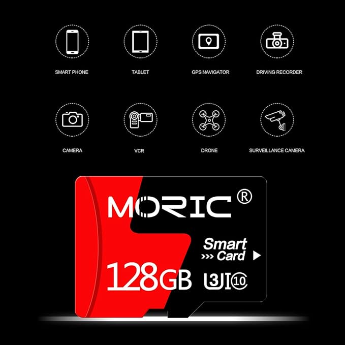 2 Pack 128GB Micro SD Card with SD Adapter High Speed Memory Card,C10 A1 Memory TF Card for Camera/Dash Cam/Smartphone/Tablet/Drone