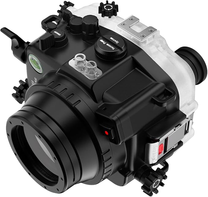Sea Frogs Underwater Camera Case Compatible with Sony A7C-II for FE 90mm F2.8 Macro G OSS IPX8 40m/130ft Maximum Diving Depth A7C-2 Waterproof Camera Housing for Diving, Surfing, Rowing