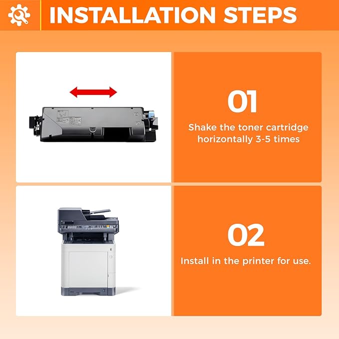 TK5292 TK-5292 Toner Cartridges 4-Pack High Yield Replacement for Kyocera TK-5292K TK-5292C TK-5292M TK-5292Y Compatible with Kyocera ECOSYS P7240cdn Laser Printer Ink Kit(Black Cyan Magenta Yellow)