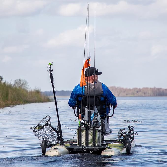 YakAttack Boomstick Pro Camera Mount | 51.5" Floating Aluminum Pole with LockNLoad Base | Includes GoPro & 1/4-20 Camera Attachments | 360° Rotation | Made in USA