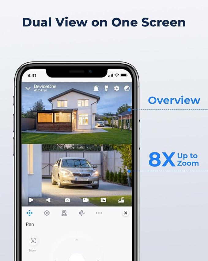 REOLINK TrackMix+Solar Panel, 4K Solar Security Cameras Outdoor with Auto Tracking, 360° Pan Tilt, 8X Hybrid Zoom, Color Night Vision, Smart AI Detection, No Subscriptions, Home Hub Compatible