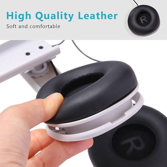 Stereo VR Headphones Compatible with Meta Quest 2, On Ear Bass, 3D 360 Degree Sound,White