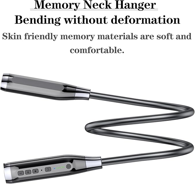 Wireless Bluetooth 5.0 Neck Earbuds with 100 Hours of Playback, IPX5 Waterproof Sports Earphones with Microphone, Magnetic, TF Card Slot, for Gym Running Exercises (A12)