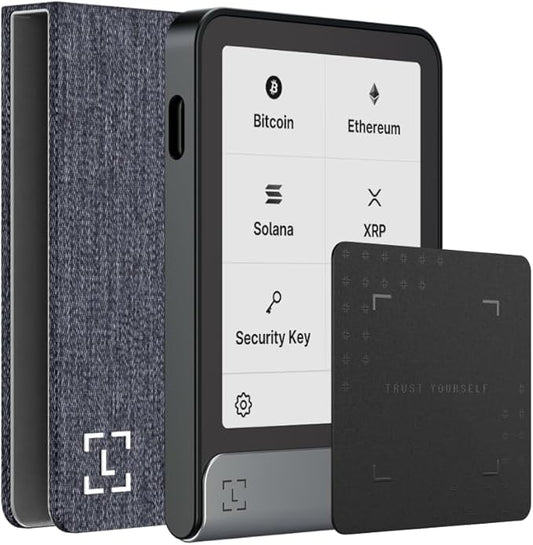 Bundle Ledger Flex + Magnet Folio - Now Including Ledger Recovery Key - Discover The World's Most intuitive Hardware Wallet, Enhanced with a Quick, Easy Backup Access