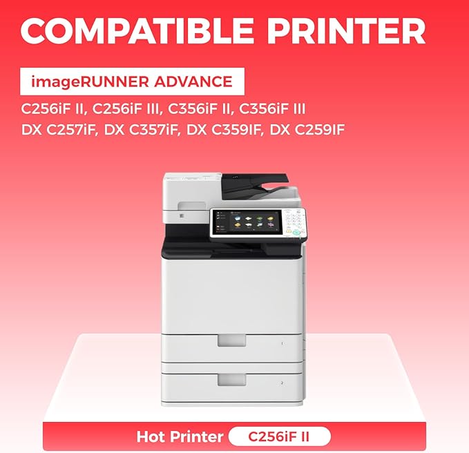 GPR-58 GPR58 High Yield Toner Cartridge 4-Pack Replacement for Canon ImageRunner Advance C256iF II C256iF III C356iF II C356iF III DX C257iF C357iF C359IF C259IF Printer Ink Black Cyan Magenta Yellow