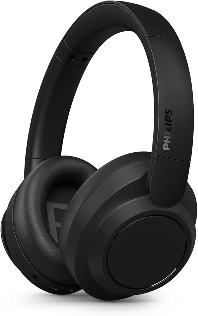 PHILIPS H6509 Wireless Headphones,Over-Ear Bluetooth Headphones with Noise Canceling Pro,Dynamic Bass,70H Battery Life,Fast Charging,Soft Ear Cups,Bluetooth 5.3, Multipoint Connectivity,App Control