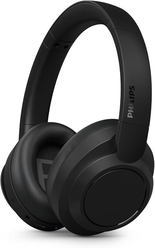 PHILIPS H6509 Wireless Headphones,Over-Ear Bluetooth Headphones with Noise Canceling Pro,Dynamic Bass,70H Battery Life,Fast Charging,Soft Ear Cups,Bluetooth 5.3, Multipoint Connectivity,App Control