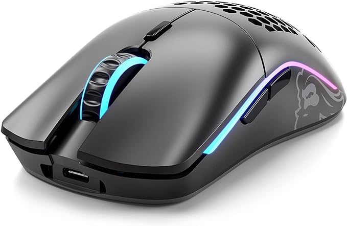 Glorious Model O Wireless Gaming Mouse - Superlight, 69g Honeycomb Design, RGB, Ambidextrous, Lag Free 2.4GHz Wireless, Up to 71 Hours Battery - Matte Black