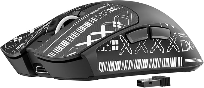 S9 Wireless Gaming Mouse, 59G Ergonomic Computer Mouse, Triple Modes, 8K Polling, 26K DPI, PAW3395 Optical Sensor, Huanyu Switch, 250h Battery Life, Programmable for PC/Win/Mac(Black)