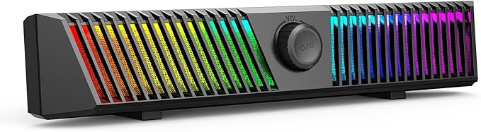 PC Speakers, Smalody Computer Speakers for Desktop Gaming Monitor with Bluetooth/Microphone/Lighting Effect, PC Soundbar for Desktop Wired USB Powered