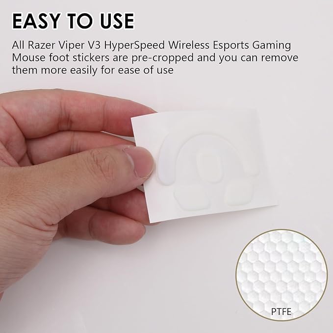 2 Pack V3 Hyper Speed Wireless Gaming Mouse Feet Sliding Stickers, Mice Glass Skates Pad, Replacement Glide Stickers for Smooth Control Precision on Any Gaming Surface (Glide Mice Skates)