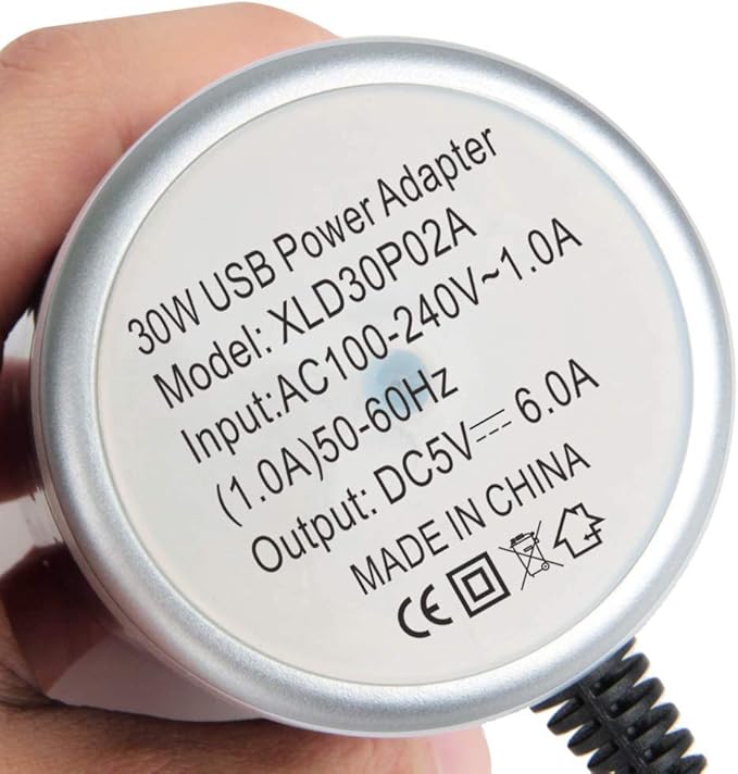 Universal USB Charger 6-Port Desktop USB Charging Station with Smart Identification Technology Compatible for for All iPad iPhone 15 14 13 12 11 Pro Max Pixel Note Galaxy (Blue)