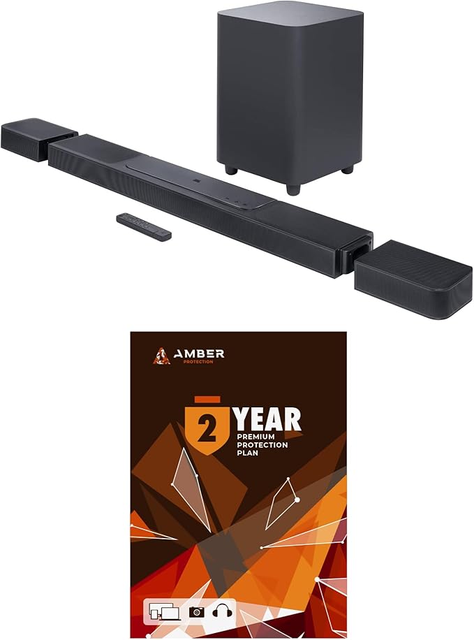 JBL BAR-1300X 11.1.4ch Soundbar and Subwoofer with Surround Speakers and 2 Year Amber Protection Plan (2022)
