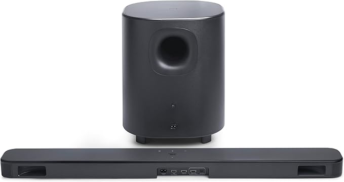 JBL Bar 500MK2-5.1 Channel soundbar System with Dolby Atmos®, MultiBeam™ 3.0 & PureVoice 2.0, 750W with 10" Sub, Easy Sound Calibration, and Works with Voice Assistant-Enabled Speakers (Black)