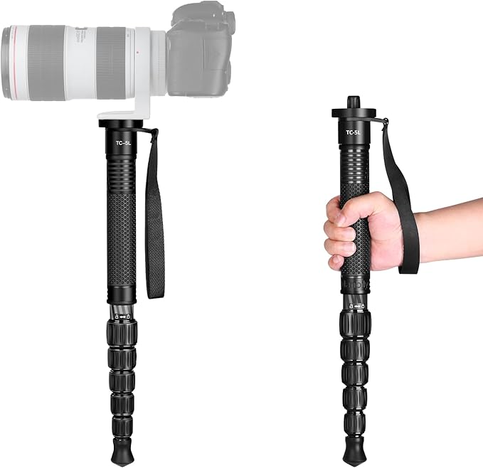 TONYBOO TC-5L 61 inch Camera Monopod,28mm Carbon Fiber Monopod,6-Section Height,Portable Lightweight,Max Load 16 lbs,Heavy Duty Camera Stand for Photography DSLR Canon Nikon Sony,Easy to Carry