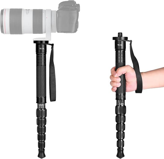 TONYBOO TC-5L 61 inch Camera Monopod,28mm Carbon Fiber Monopod,6-Section Height,Portable Lightweight,Max Load 16 lbs,Heavy Duty Camera Stand for Photography DSLR Canon Nikon Sony,Easy to Carry