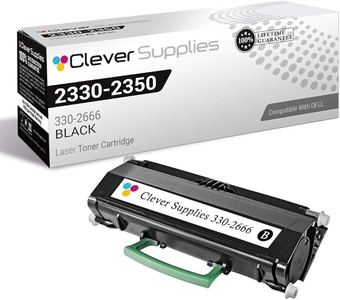 CS Replacement Toner Cartridge Compatible with Dell 2330 330-2666 Black Laser 2230 2230D 2330 2330D 2330DN 2350 2350D 2350DN