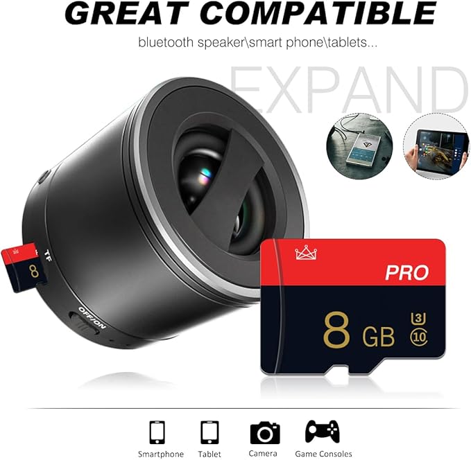 2 Pack Micro Memory Card 8GB Class 10 with Adapter High Speed Memory Card for Tablet,Camera,Drone