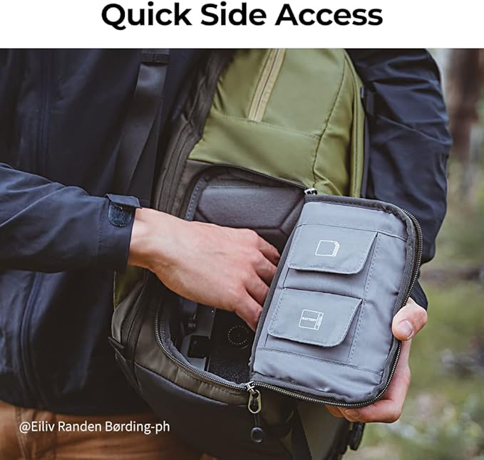 K&F Concept Camera Backpack, Camera Bags for Photographers Large Capacity Camera Case with Raincover,15-15.6 Inch Laptop Compartment Compatible for Canon/Nikon/Sony/DJI Mavic Drone(Backpack 20L)