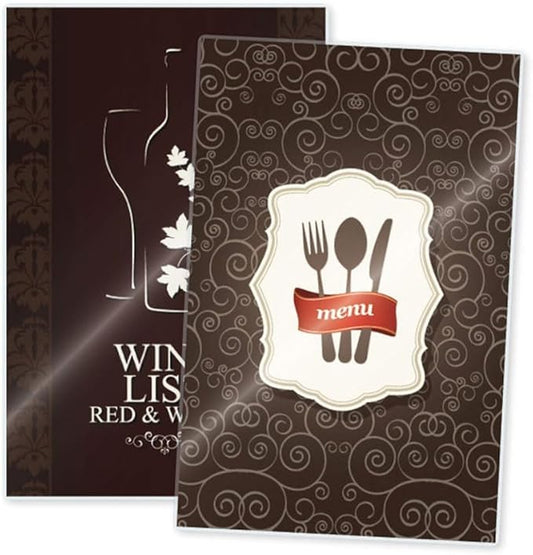 TruLam 3 Mil Laminating Pouches with Rounded Corners | Menu Large Size | 12 in. x 18 in. | Glossy Finish | Premium Adhesive for High-Clarity | 2 Carriers Included | 100 Pack