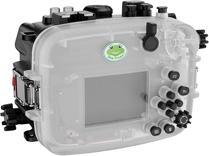 Sea frogs Camera Housing Compatible with Sony ZV-E1 with FE 28-70mm f/3.5-5.6 OSS Lens,Waterproof IPX8 Rated, 40m/130ft Depth Protection Underwater Camera Case, Ideal for Diving, Surfing, Rowing