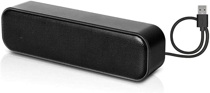 USB Computer Speakers,Laptop Speakers Wired USB Powered,Portable Mini Sound Bar PC Speakers for Windows PC,Desktop Computer,Laptops and Checkout Counter with Stereo Sound