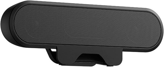 ASHATA USB Speaker Bar, Stereo USB Powered Speaker Computer Speakers with Loud Sound,Volume Control for Desktop Pc, Easily Clamps to Monitor, Convenient Controls