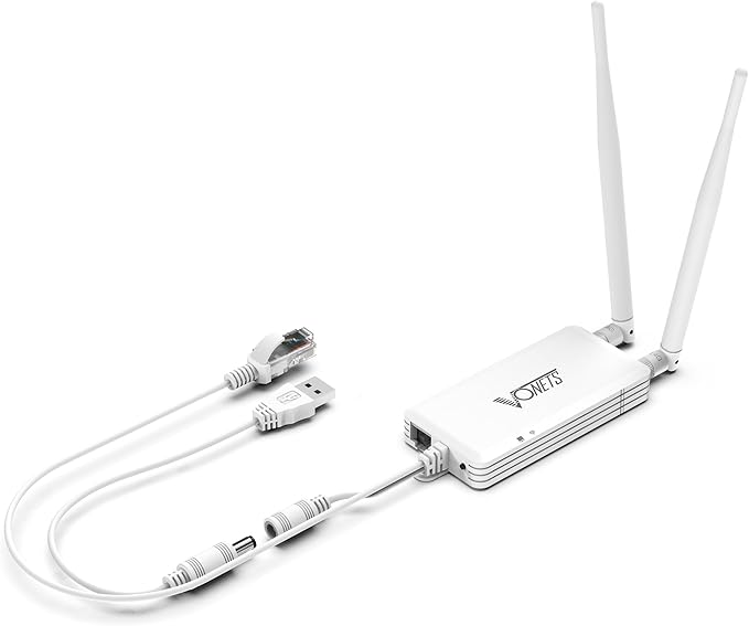 VONETS VAP11S-232 300Mbps WiFi to Ethernet Adapter 2.4G WiFi Bridge/Repeater/Mini Router/ RJ45 to RS232 Serial Server with 2 RJ45 Ports/Antennas USB/DC Powered for DVR Monitor Network Devices