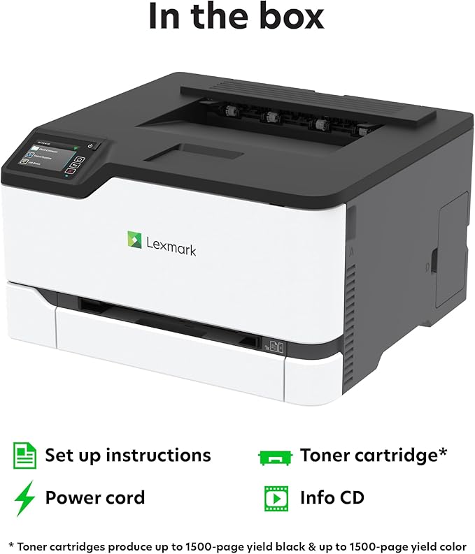 Lexmark CS431dw Color Laser Printer with Interactive Touch Screen, Full-Spectrum Security and Print Speed up to 26 ppm, White,Small (4-Series)(40N9320)