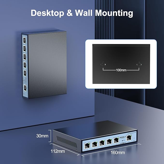 2.5Gb Easy Web Managed Switch, 2x10GBase-T Ports and 4x2.5GBase-T Ports, Full RJ45 Managed Ethernet Switch with Link Aggregation,VLAN,IGMP, 2.5G 10G Network Home-lab Switch