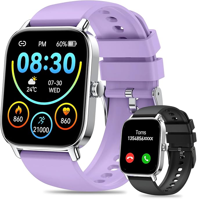 Smart Watch for Men Women Fitness: Make Answer Call Digital Mens Watches Waterproof Running Pedometer Smartwatch for Android Phone iPhone Samsung Compatible Sleep SpO2 Heart Rate Monitor Step Tracker