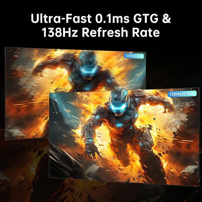 KTC 42 Inch 4K OLED Gaming Monitor, 0.1ms GTG 138Hz, 134% sRGB, 4-Side Frameless, Type-C 90W, Speakers,Remote, Freesync G-Sync, DP/HDMI/USB, VESA, Ultrawide OLED Monitor for Gaming(Without Base)