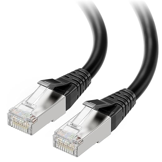 Cable Matters [Cat8 Certified] 40Gbps Shielded Cat 8 Ethernet Cable - 10ft, 2000Mhz Category 8 Ethernet Cord, Cat8 Cable for Gaming, Black