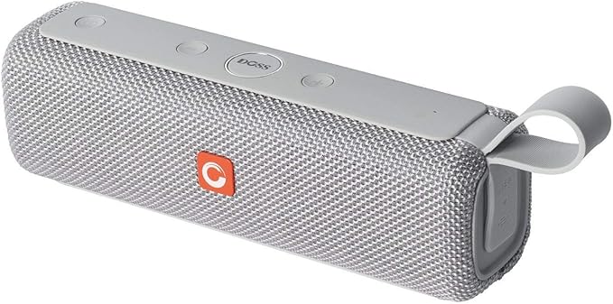 DOSS Bluetooth Speaker, E-go II Portable Speaker with 12W Superior Sound and Loud Bass, IPX6 Waterproof, Built-in Mic, 12H Playtime, Waterproof Speaker for Pool, Beach, Outdoor, and Travel - Grey