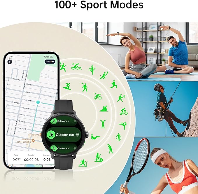 Smart Watch for Men Women(Answer/Make Calls), Smartwatch Built-in AI Voice, 1.27" HD Fitness Tracker with Heart Rate/Sleep/Step/SpO2 Monitor, 100+ Sports Modes, IP68 Waterproof Watch for Android iOS