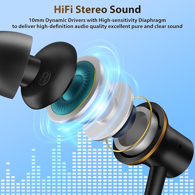 COOYA USB C Headphones for Samsung Z Fold Flip 7 S25 Ultra A16 Magnetic Wired Earbuds HiFi Stereo Type-C in-Ear Earphone w/Remote & Mic for iPhone 17 16 Pro iPad 10 Pixel 9 8 School Chromebook Laptop