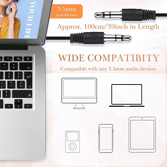 Kanayu 100 Pack Wired Earbuds Bulk for Classroom Ear Headphones Wired Basic Student Earbuds No Microphone with 3.5mm Jack for Kids Class Laptop School Library, Individually Bagged(Orange)